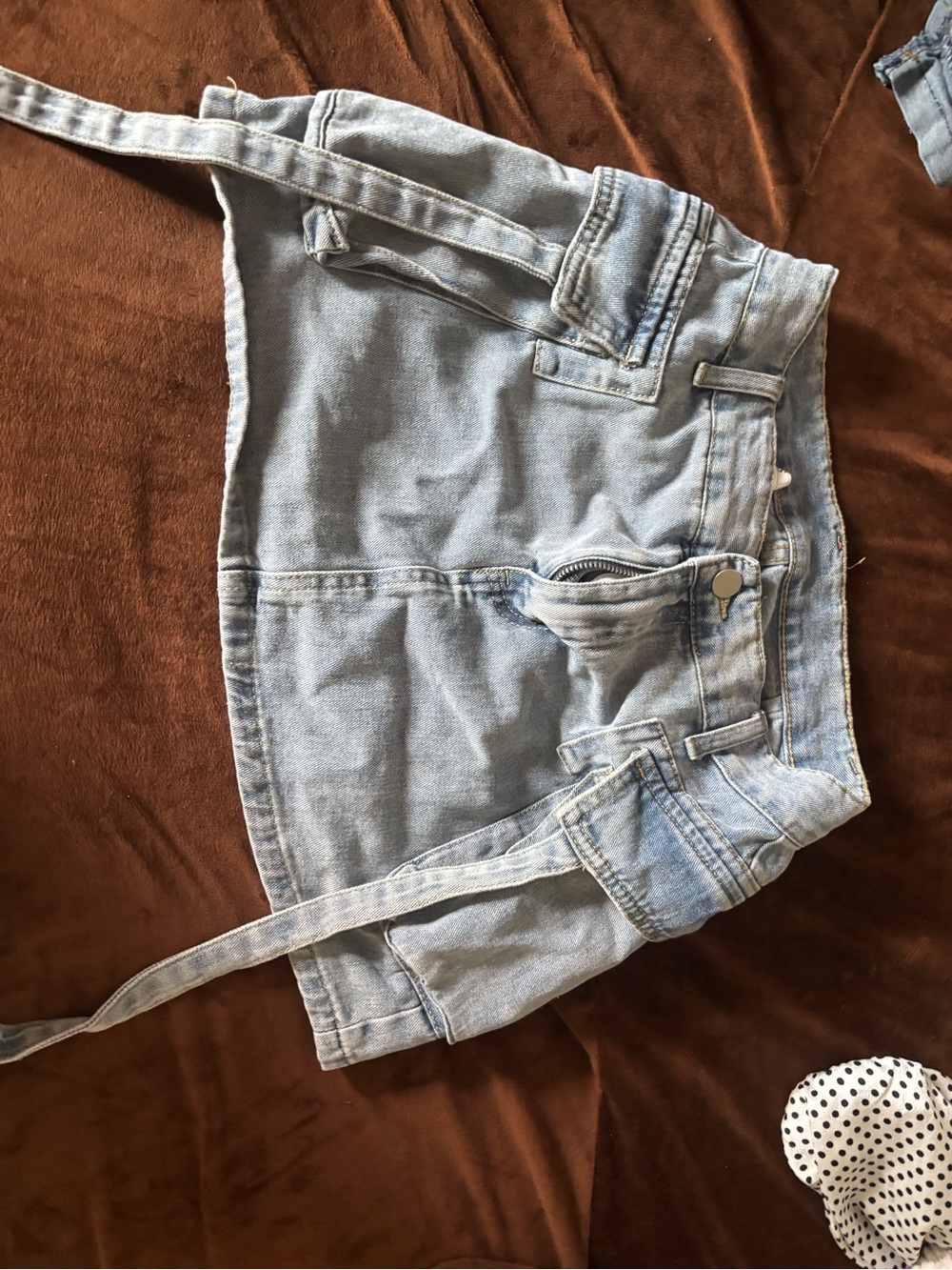 Light Blue Denim Mini Skirt